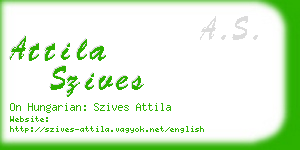 attila szives business card